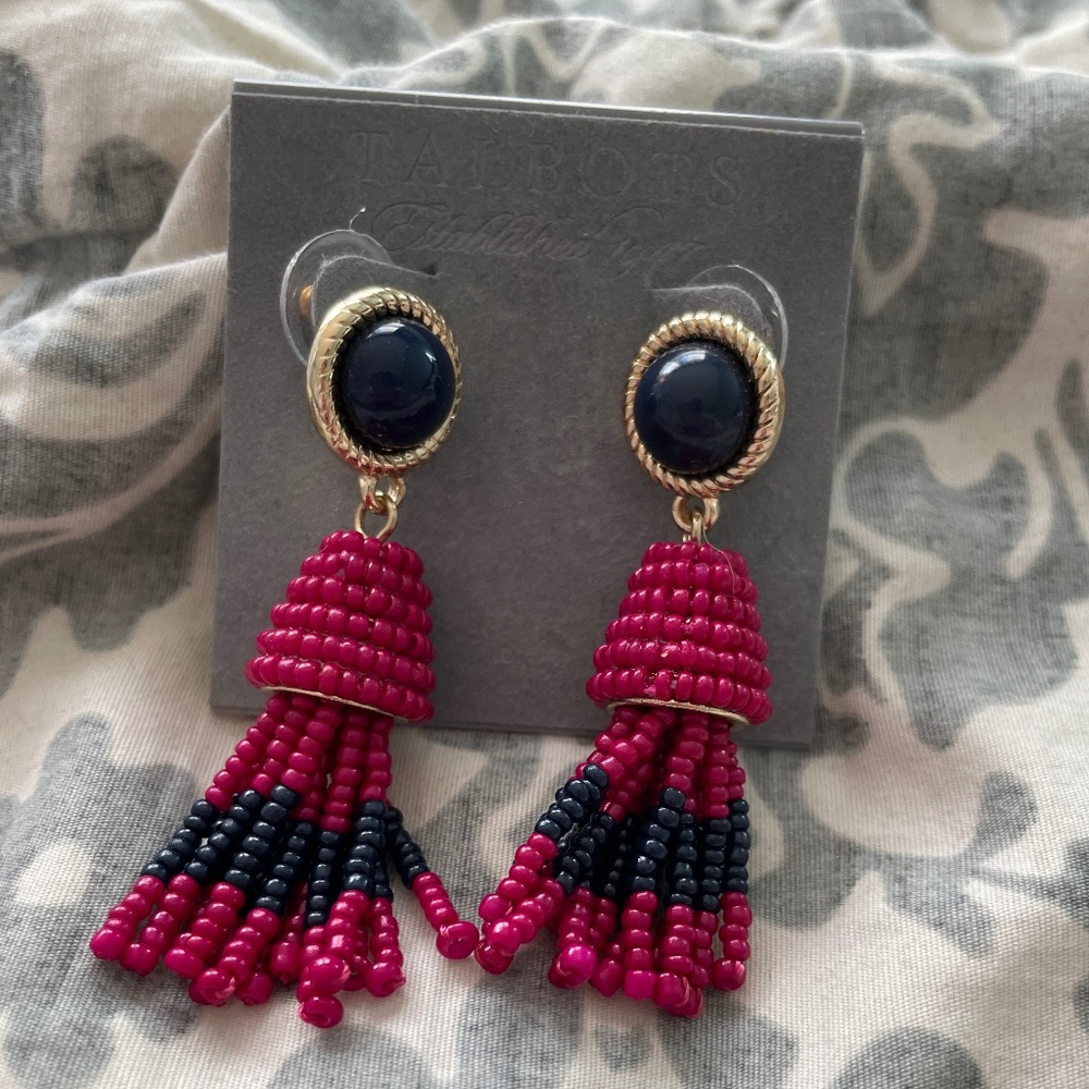 Talbots Beaded Dangle Earrings